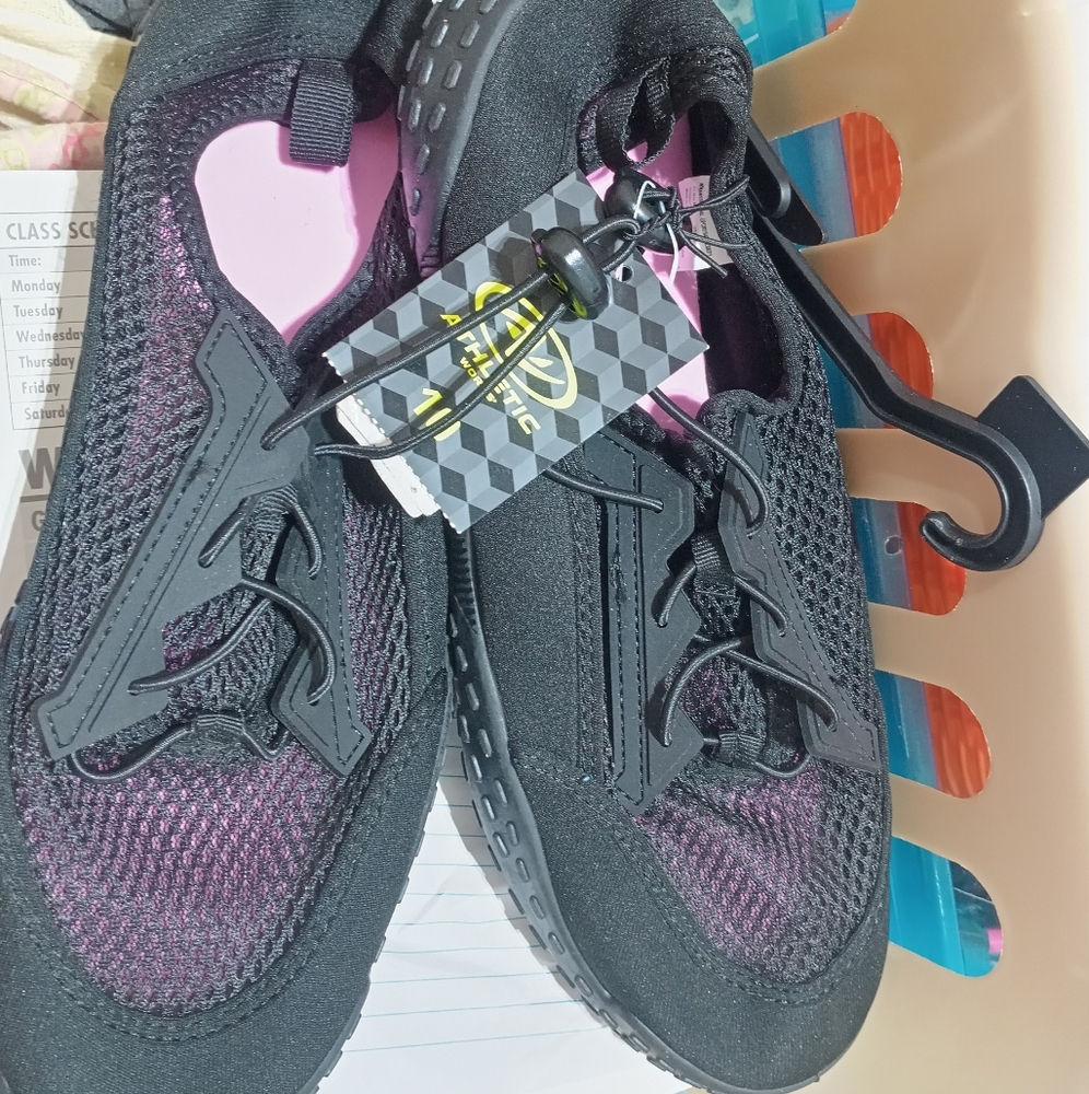 Athletic Works Black and Pink Women's Sneakers